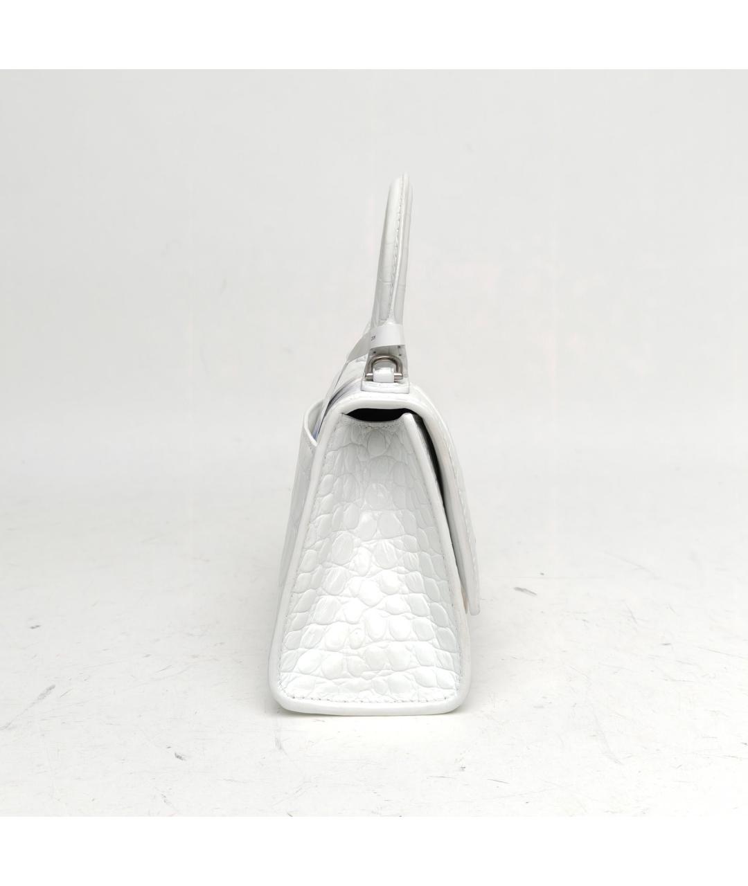 BALENCIAGA Белая сумка через плечо из экзотической кожи, фото 2