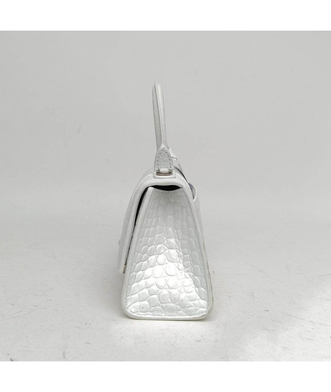 BALENCIAGA Белая сумка через плечо из экзотической кожи, фото 7