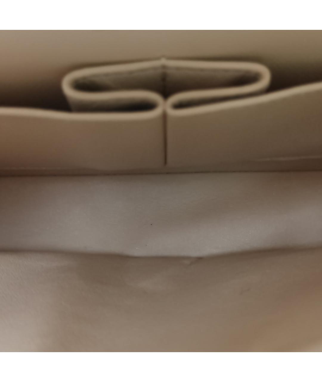 CHANEL Бежевая кожаная сумка через плечо, фото 7