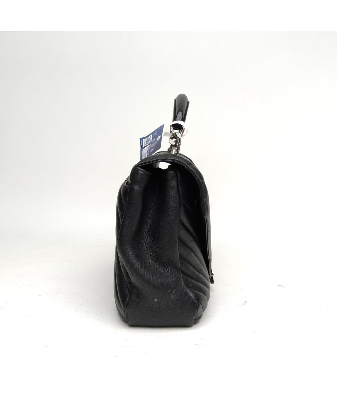 SAINT LAURENT Черная кожаная сумка через плечо, фото 5