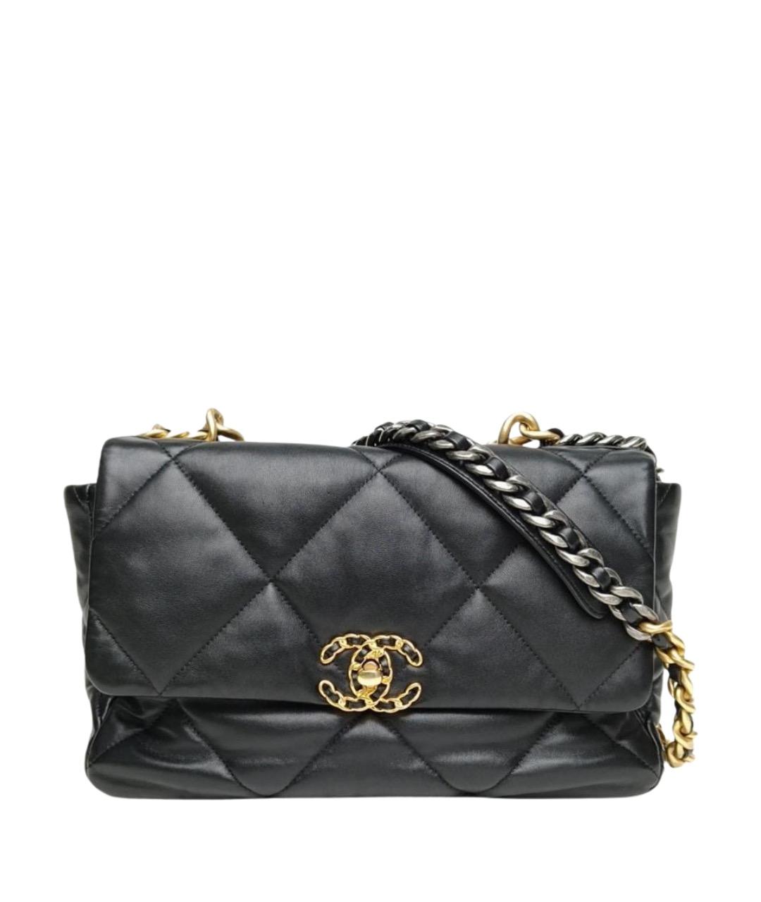 CHANEL Черная кожаная сумка через плечо, фото 1