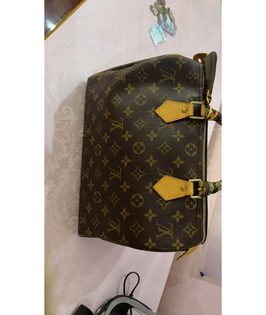 LOUIS VUITTON Коричневая сумка с короткими ручками, фото 9