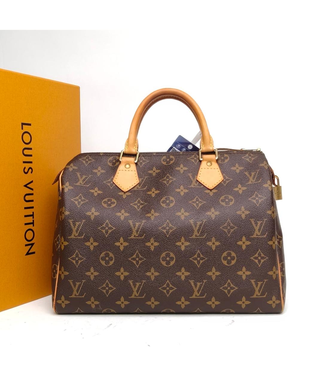 LOUIS VUITTON Коричневая сумка с короткими ручками, фото 8