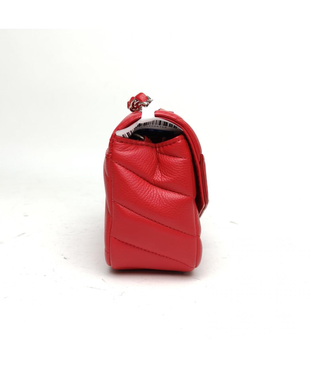 CHANEL Красная кожаная сумка через плечо, фото 5