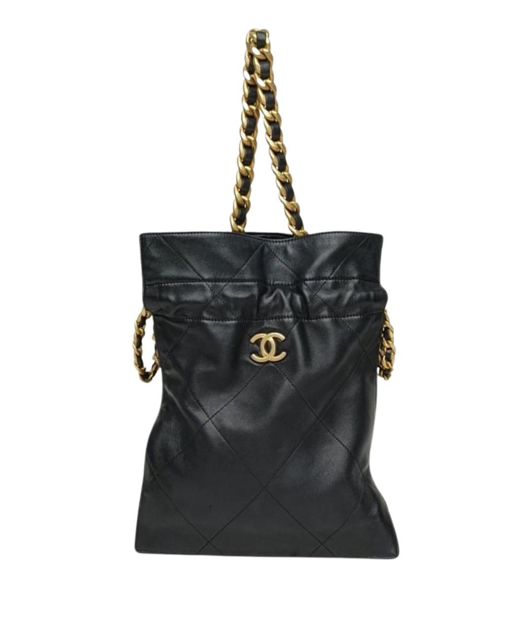 CHANEL Черная кожаная сумка через плечо, фото 1