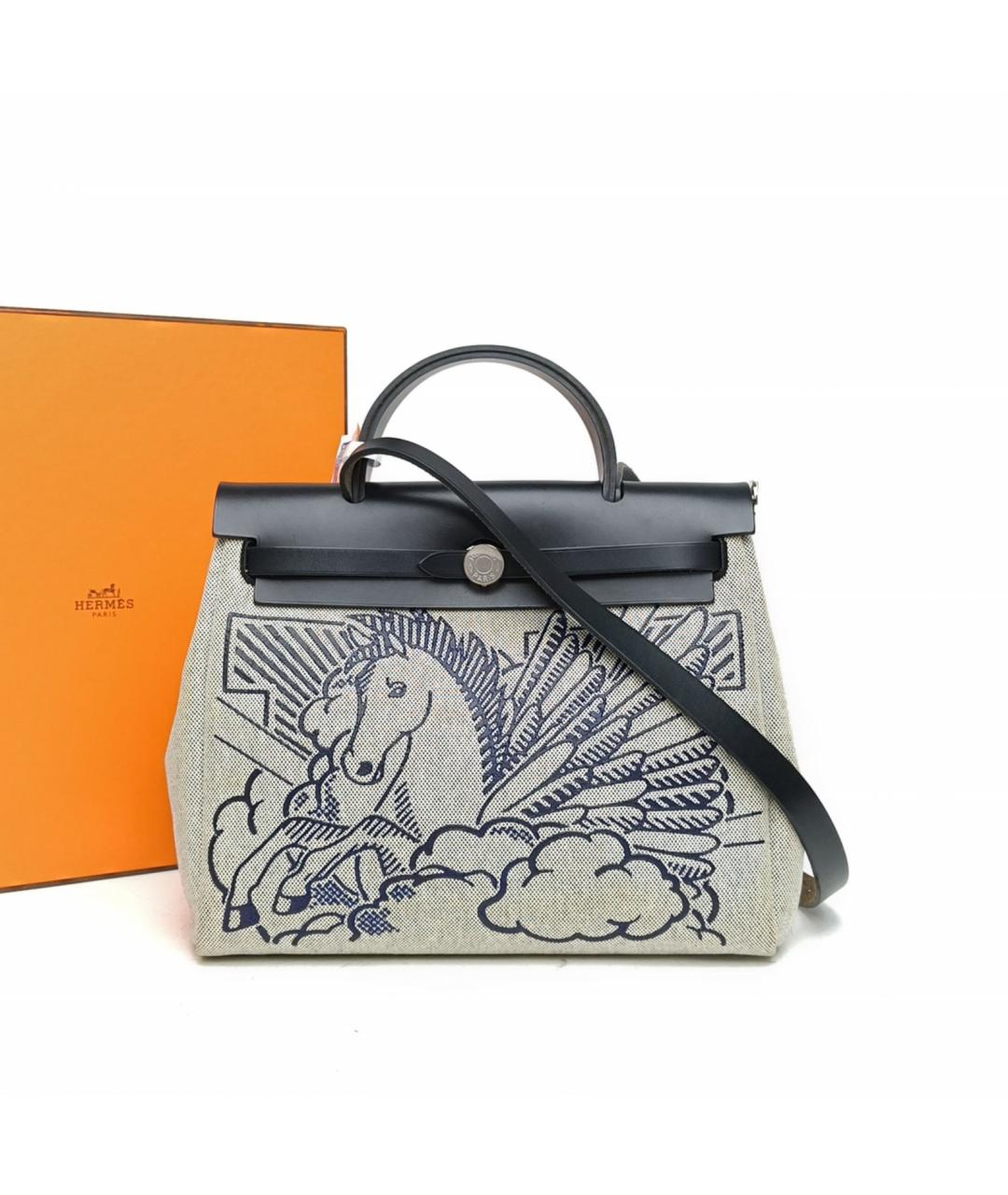 HERMES Мульти тканевая сумка с короткими ручками, фото 9