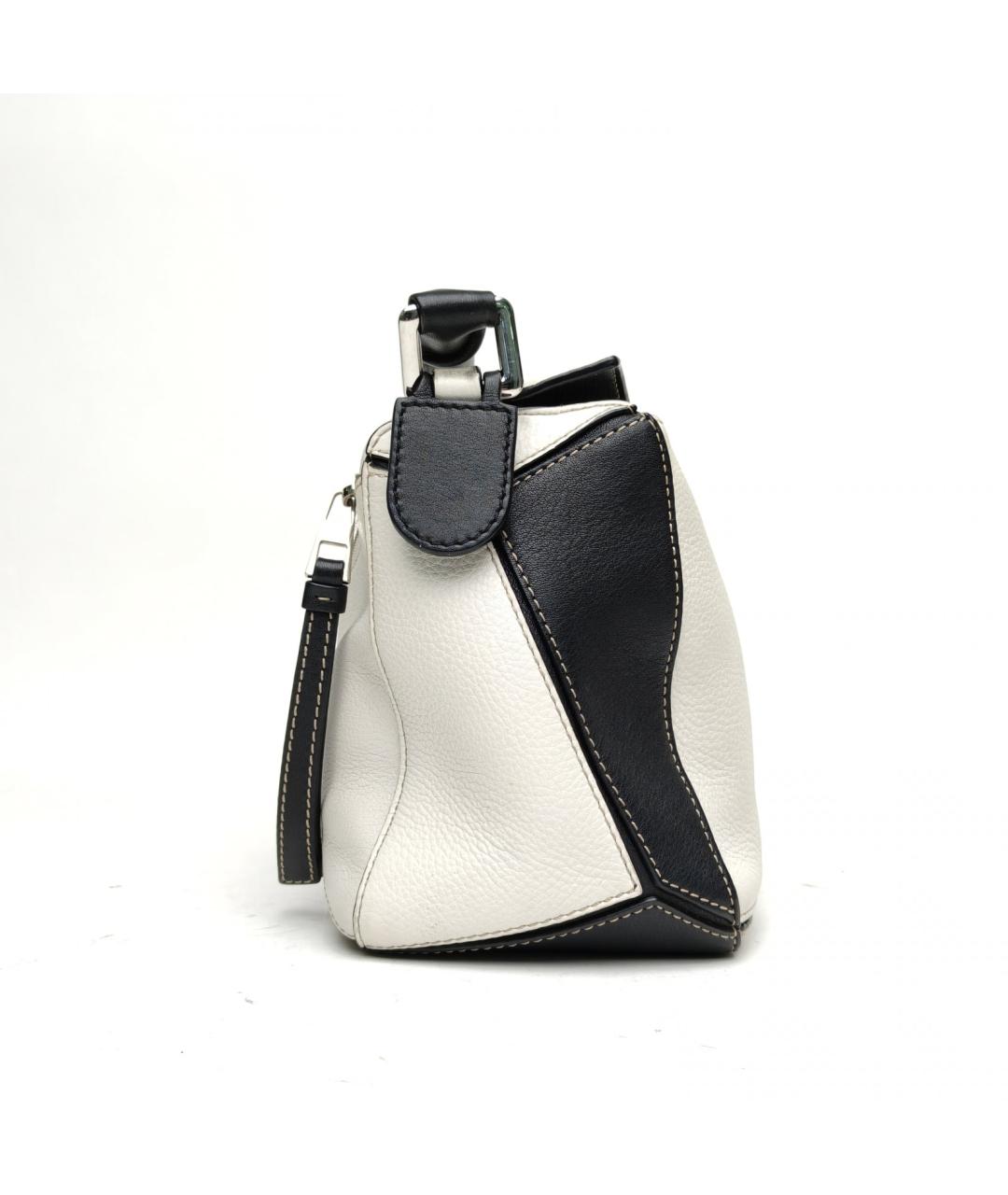 LOEWE Бежевая кожаная сумка с короткими ручками, фото 6