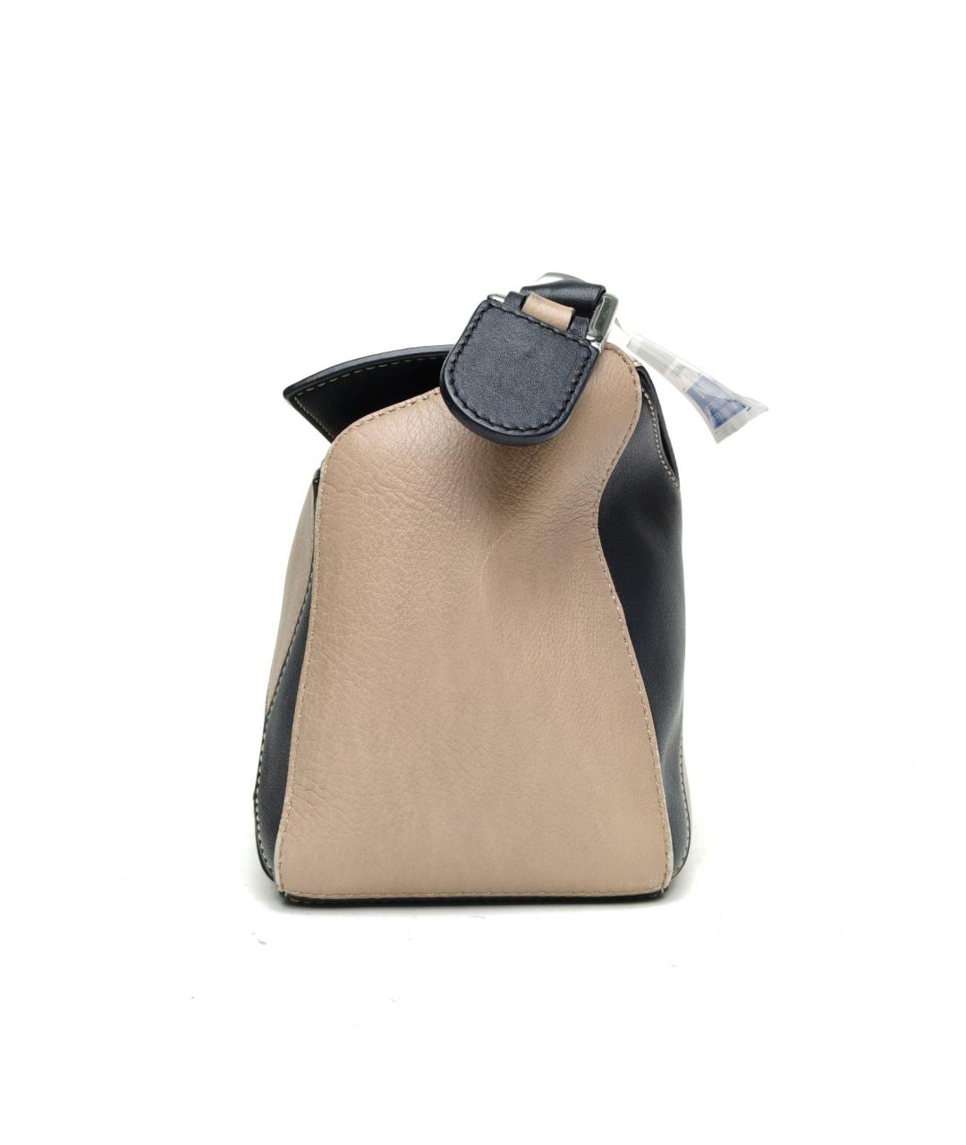 LOEWE Бежевая кожаная сумка с короткими ручками, фото 5