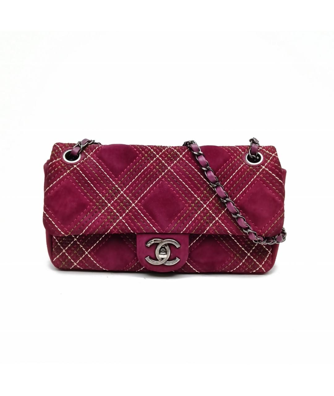 CHANEL Фиолетовая замшевая сумка через плечо, фото 2