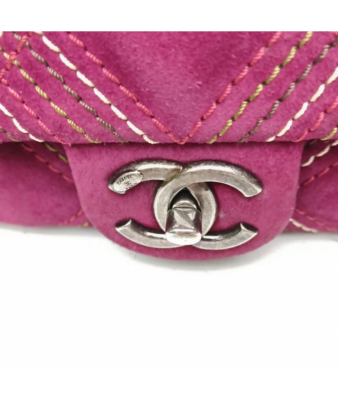 CHANEL Фиолетовая замшевая сумка через плечо, фото 8