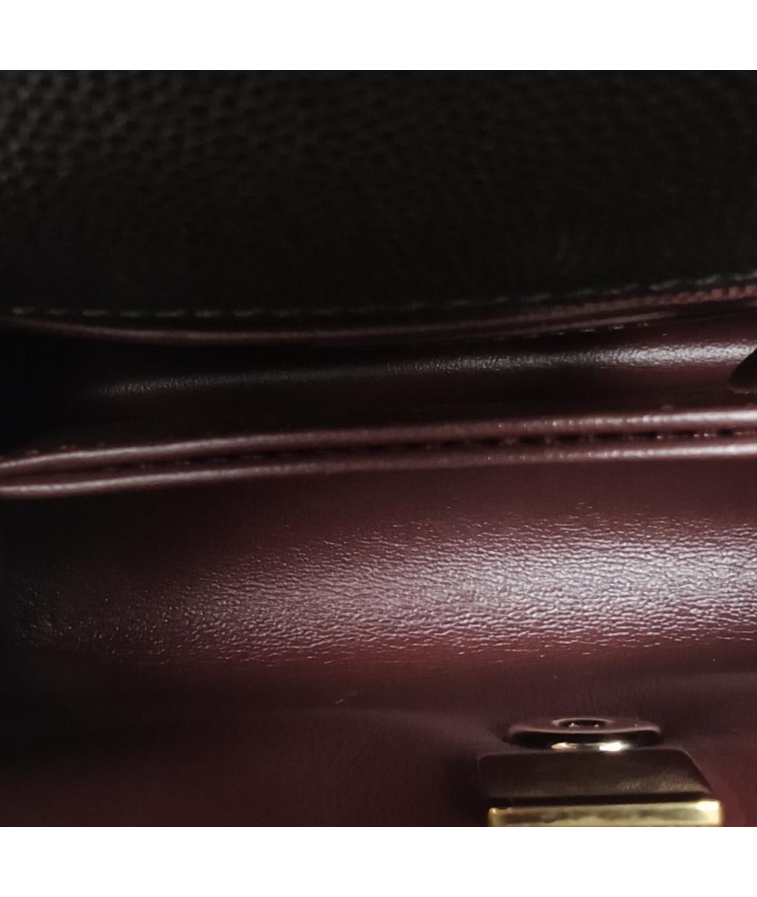 CHANEL Черная кожаная сумка с короткими ручками, фото 8