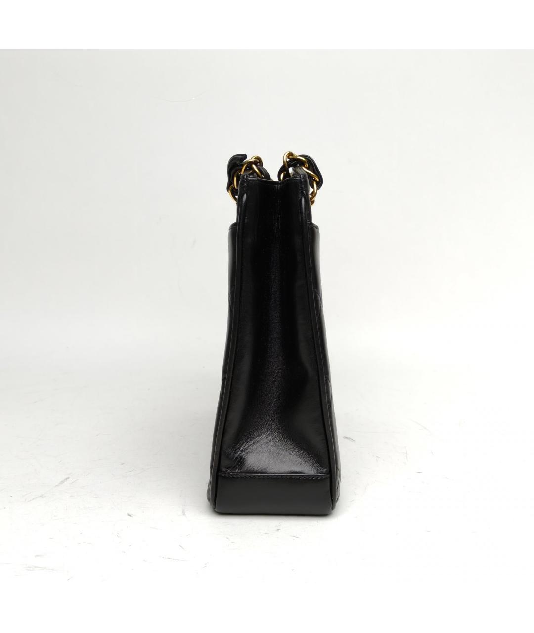 CHANEL Черная кожаная сумка тоут, фото 3