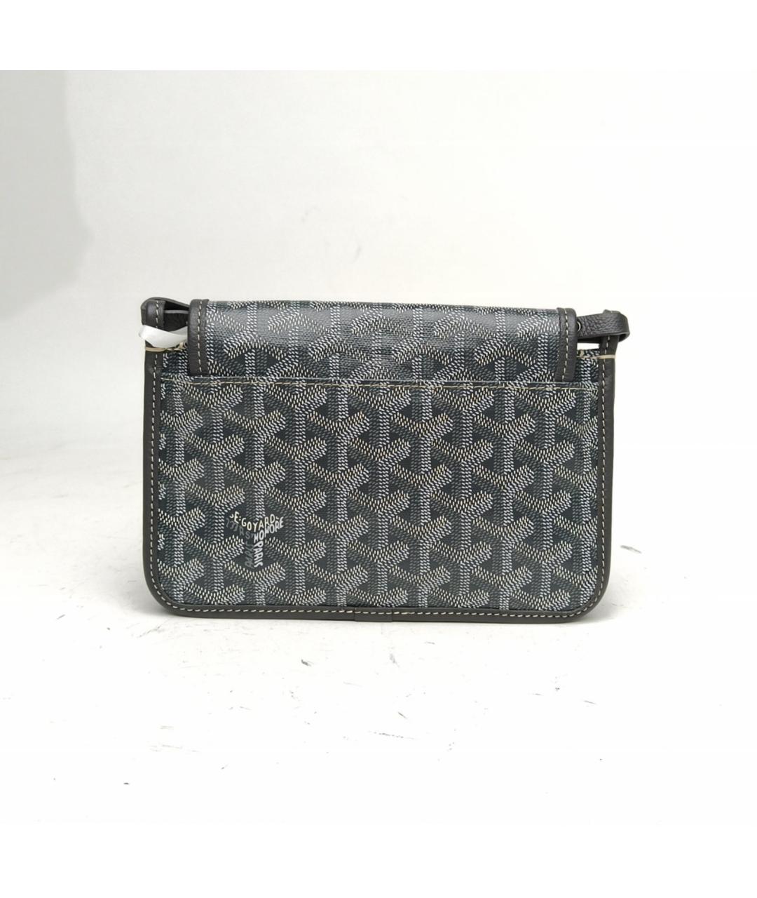 GOYARD Серая кожаная сумка через плечо, фото 4