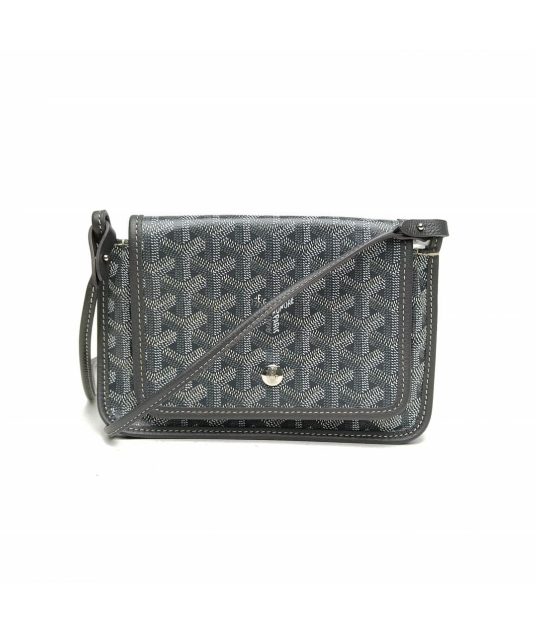 GOYARD Серая кожаная сумка через плечо, фото 2