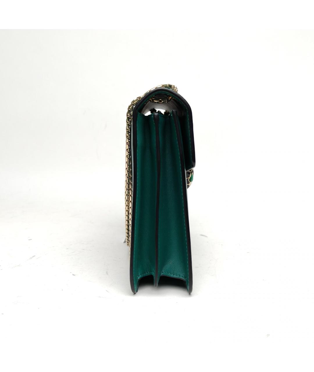 BVLGARI Зеленая кожаная сумка через плечо, фото 5