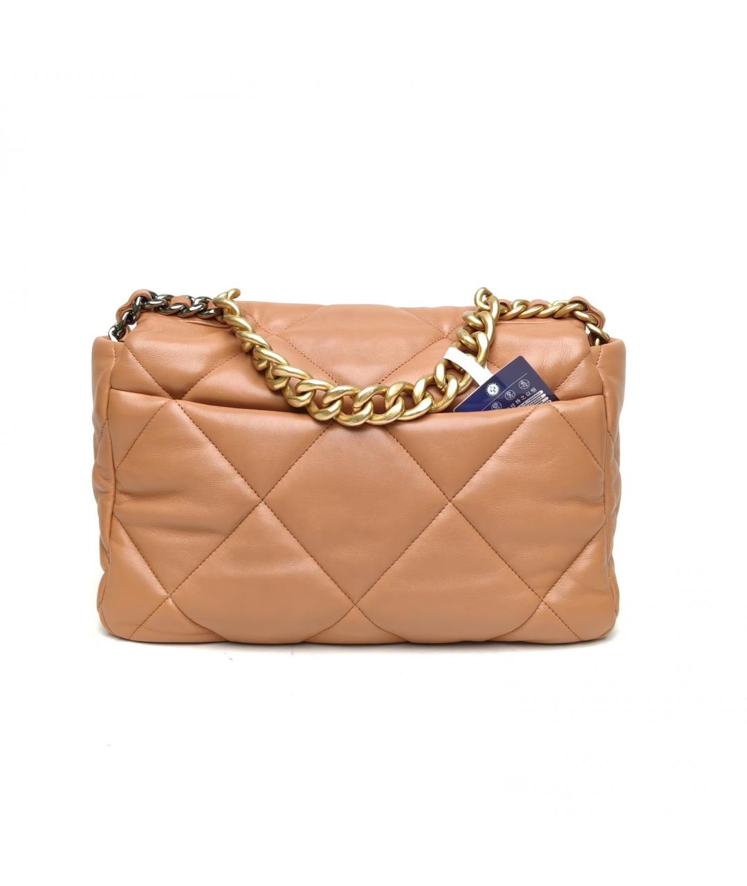 CHANEL Коричневая кожаная сумка через плечо, фото 4