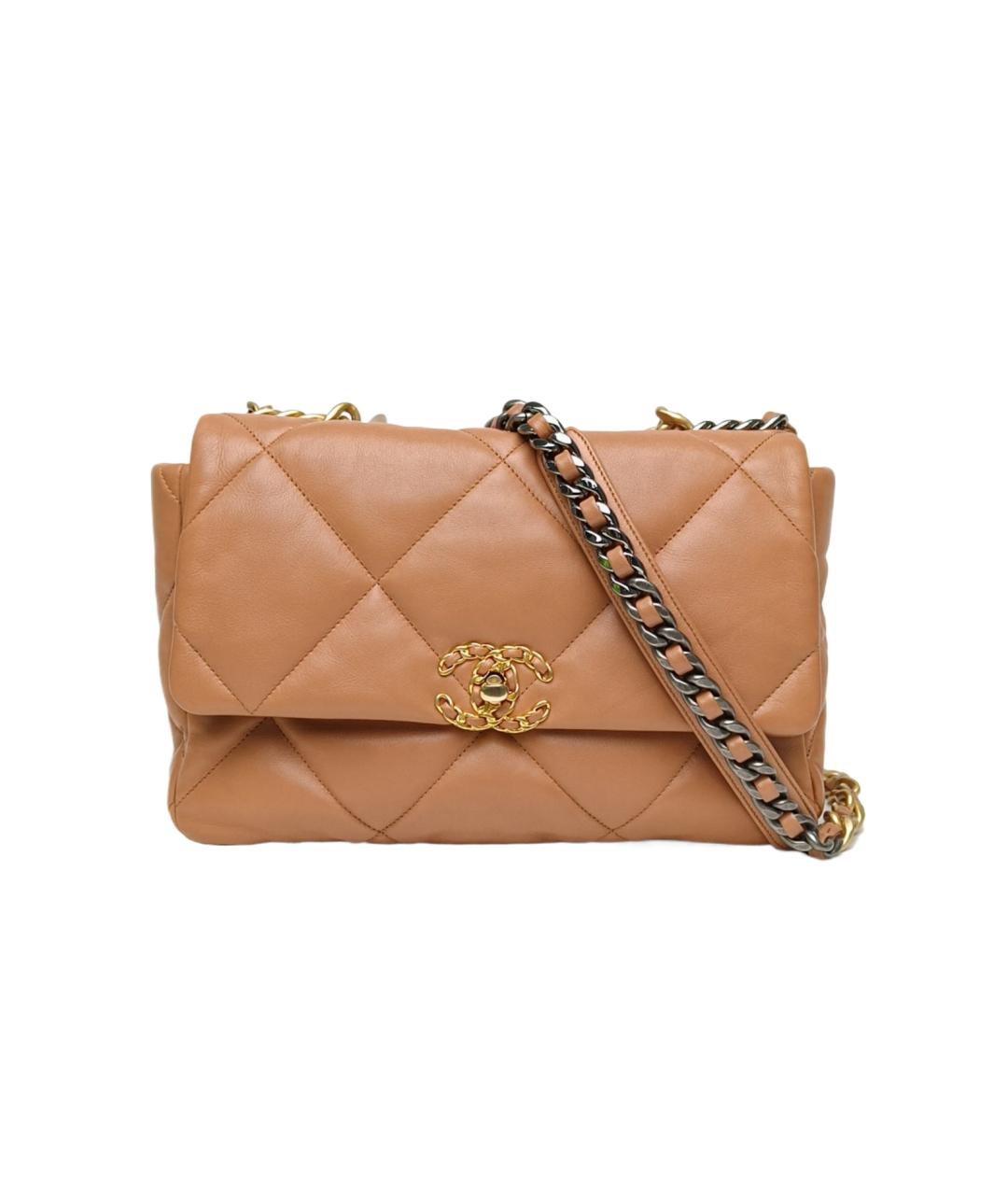 CHANEL Коричневая кожаная сумка через плечо, фото 1