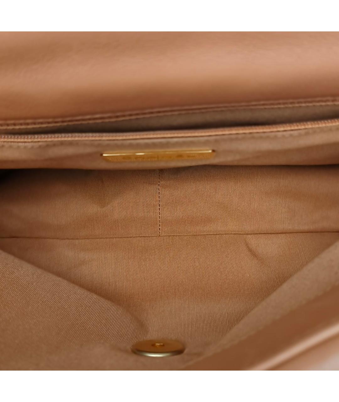 CHANEL Коричневая кожаная сумка через плечо, фото 8