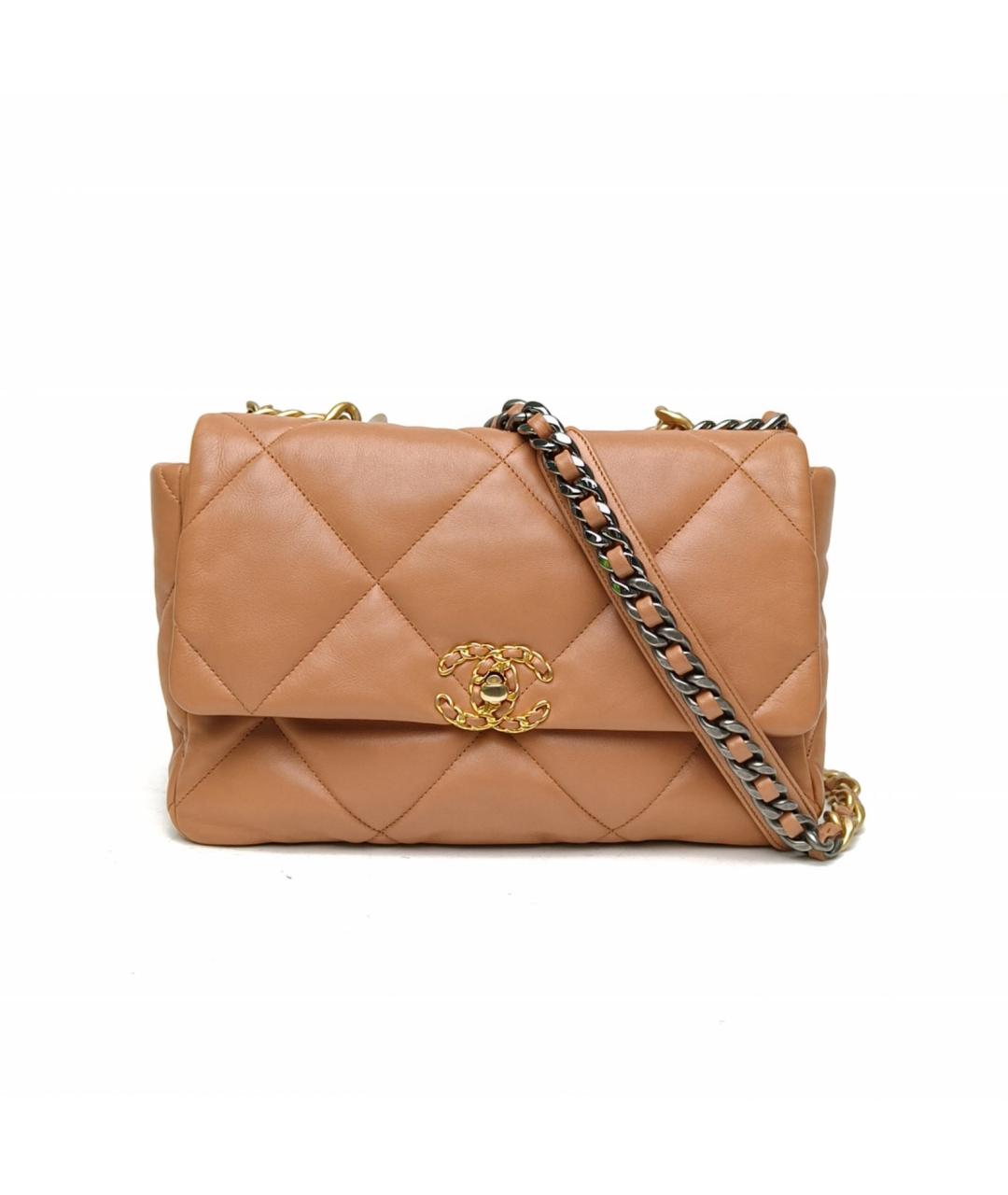 CHANEL Коричневая кожаная сумка через плечо, фото 2