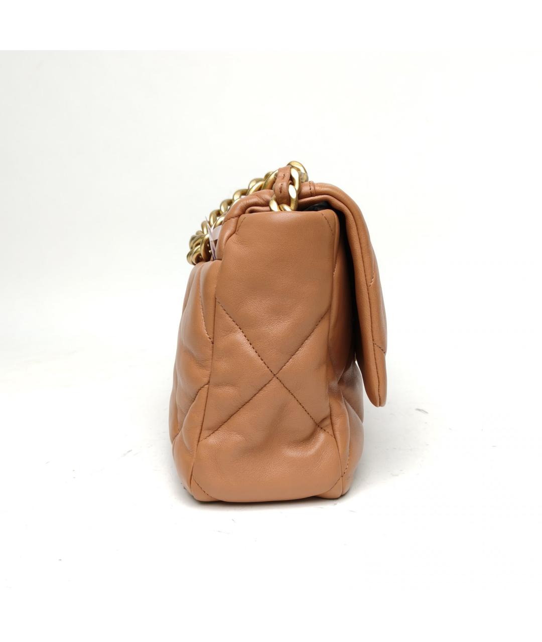 CHANEL Коричневая кожаная сумка через плечо, фото 5