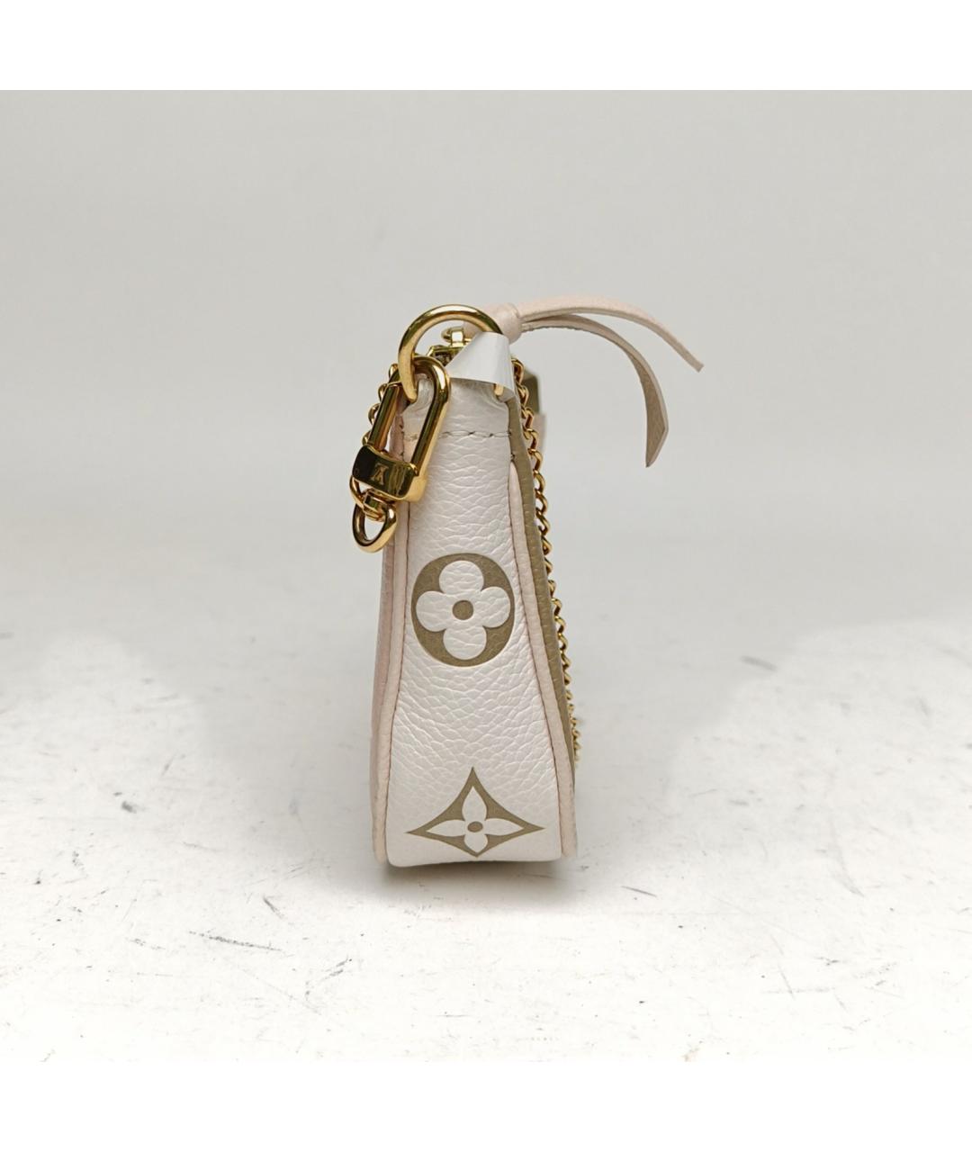 LOUIS VUITTON Бежевая кожаная сумка через плечо, фото 3