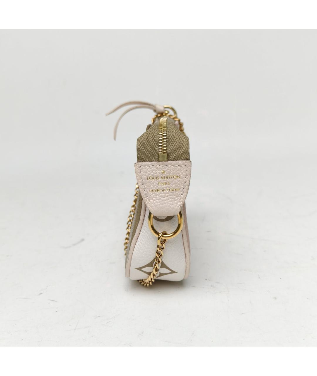 LOUIS VUITTON Бежевая кожаная сумка через плечо, фото 5
