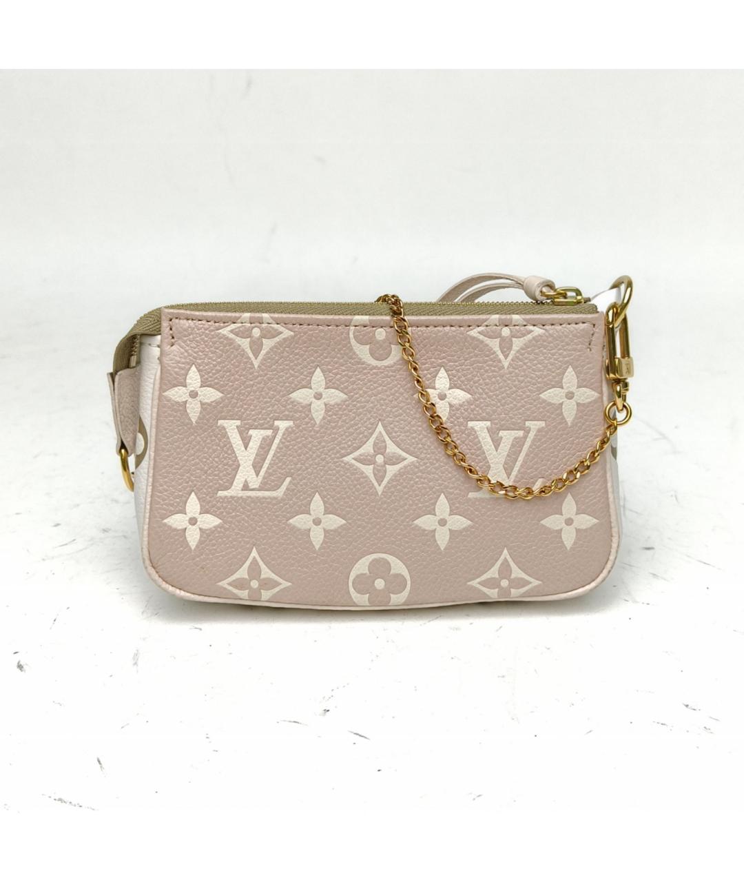 LOUIS VUITTON Бежевая кожаная сумка через плечо, фото 2