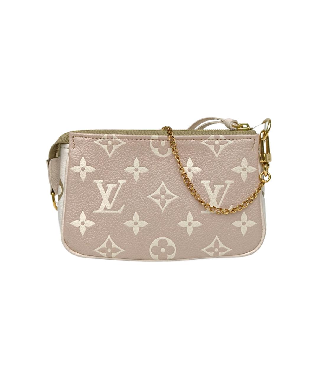 LOUIS VUITTON Бежевая кожаная сумка через плечо, фото 10