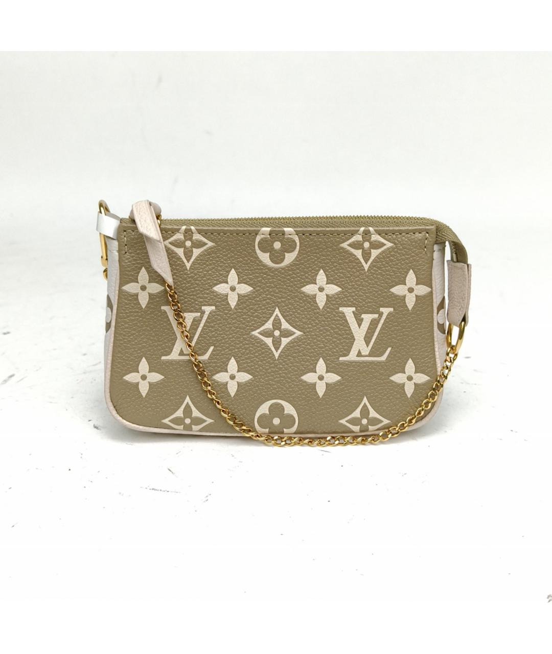 LOUIS VUITTON Бежевая кожаная сумка через плечо, фото 4