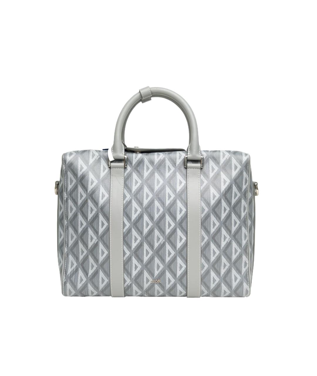 CHRISTIAN DIOR Серая кожаная сумка через плечо, фото 1