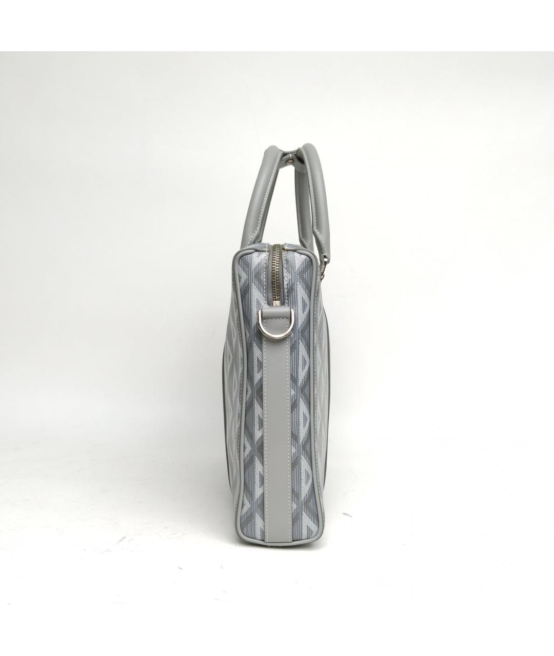 CHRISTIAN DIOR Серая кожаная сумка через плечо, фото 3