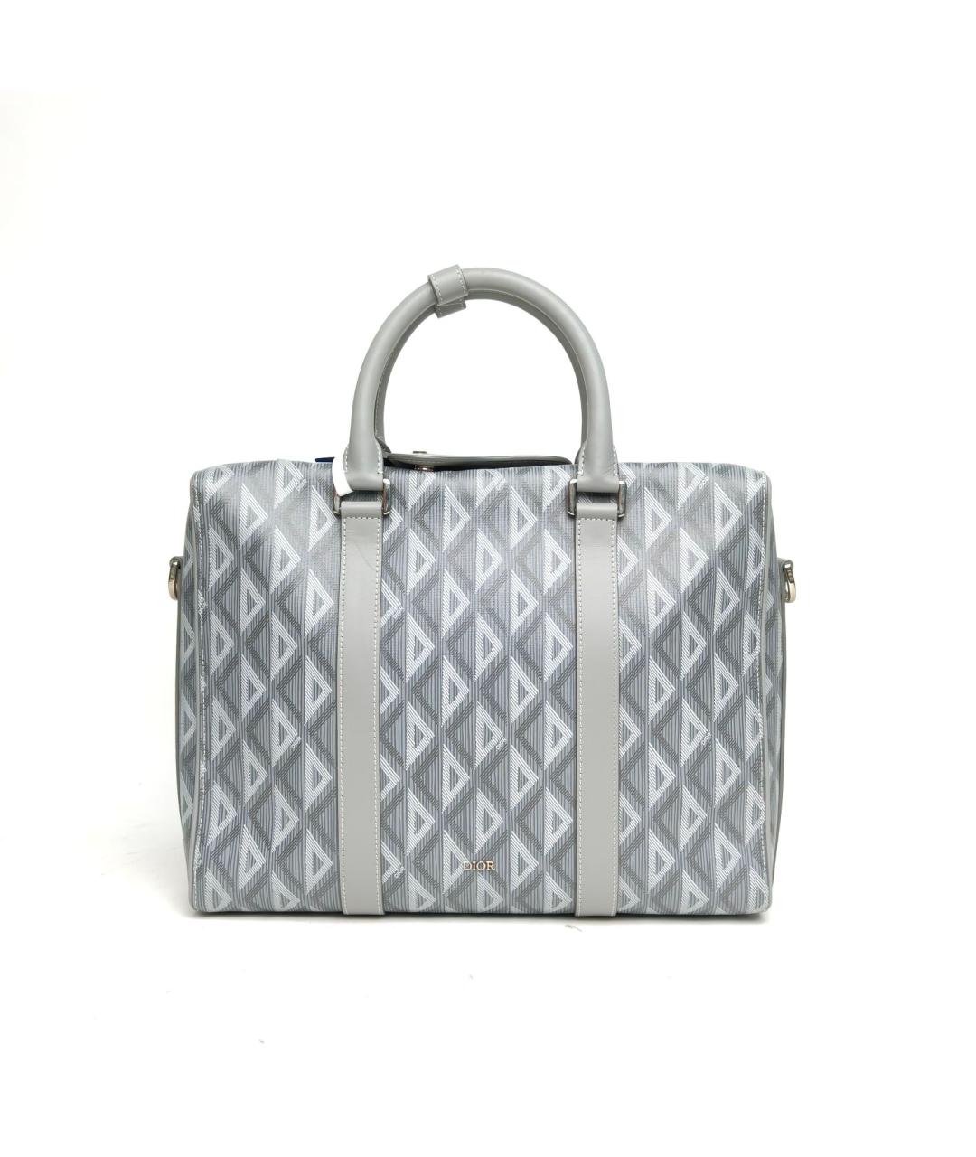 CHRISTIAN DIOR Серая кожаная сумка через плечо, фото 2