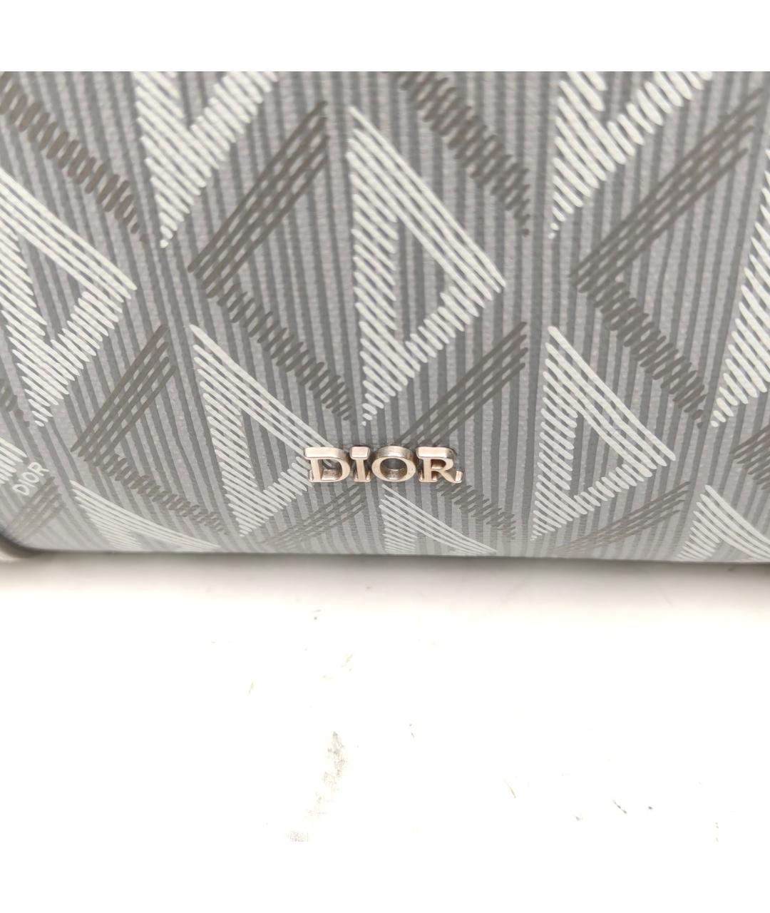 CHRISTIAN DIOR Серая кожаная сумка через плечо, фото 8