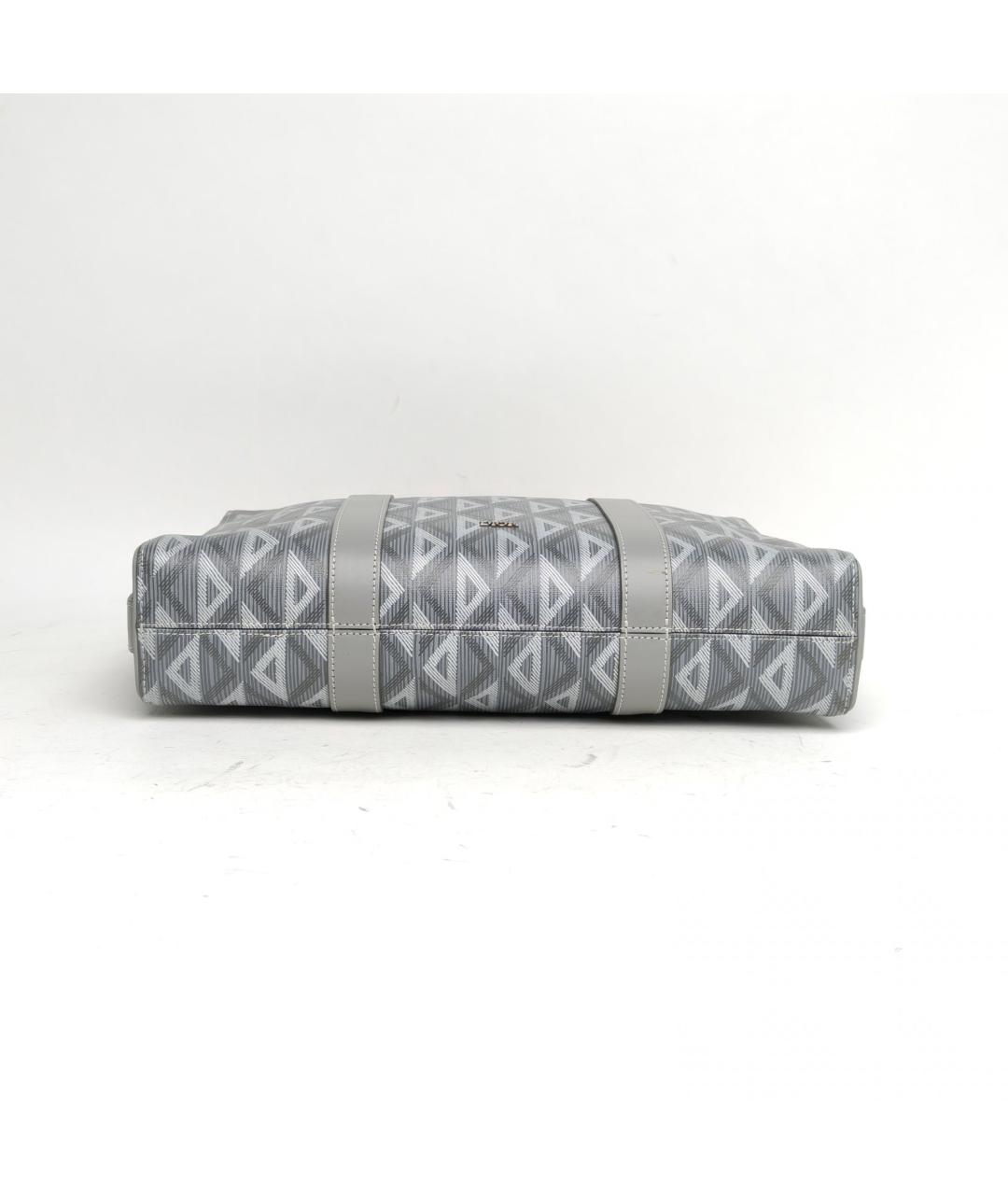 CHRISTIAN DIOR Серая кожаная сумка через плечо, фото 6