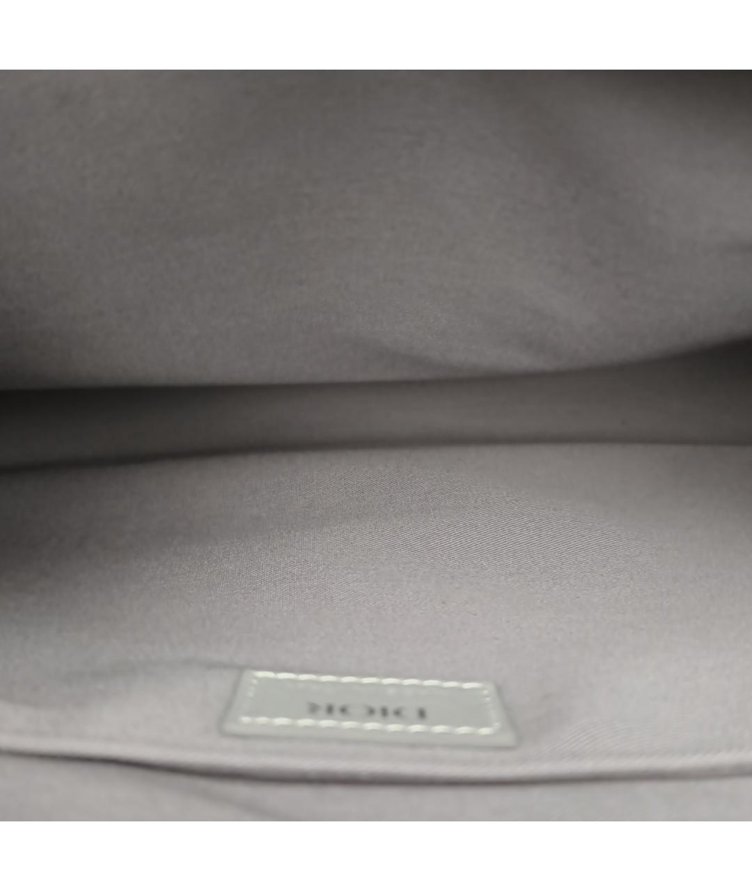 CHRISTIAN DIOR Серая кожаная сумка через плечо, фото 7