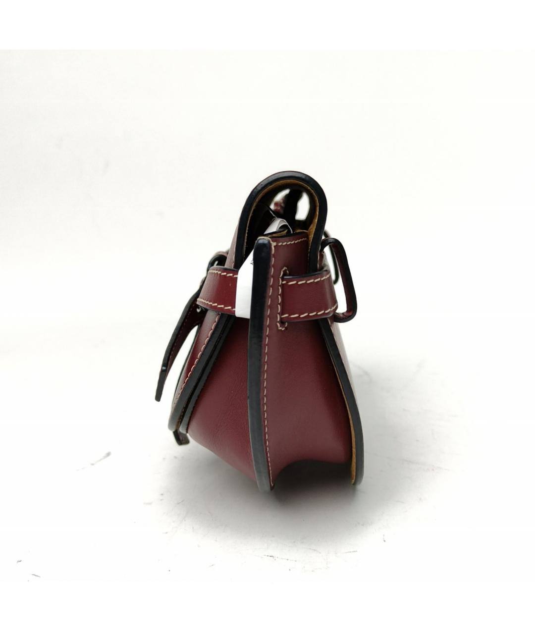 LOEWE Бордовая кожаная сумка через плечо, фото 3