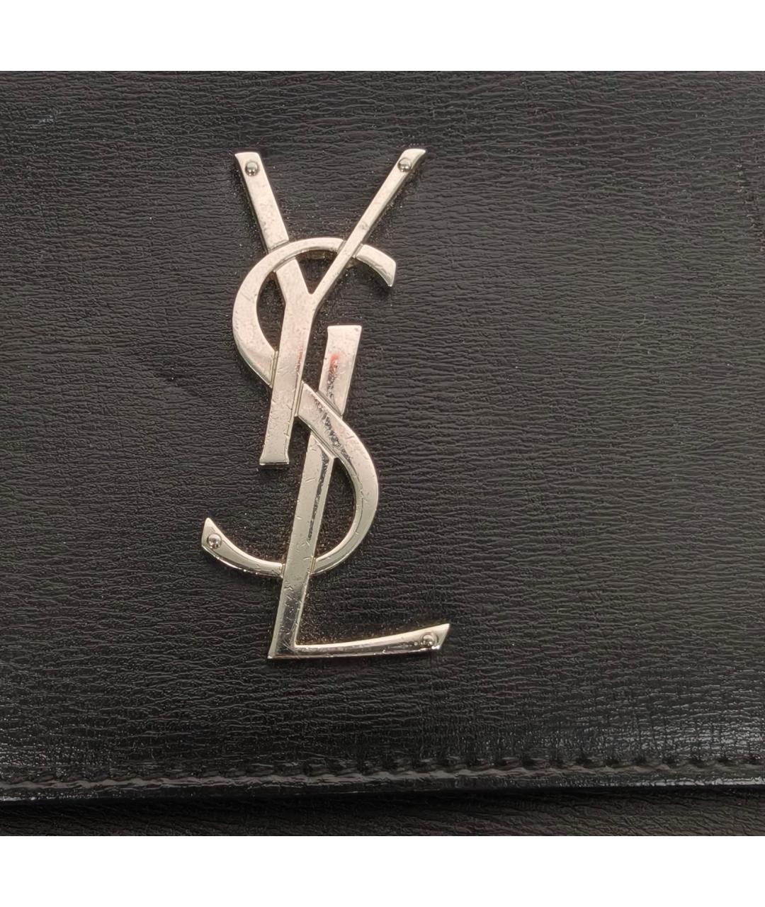 SAINT LAURENT Черная кожаная сумка через плечо, фото 7