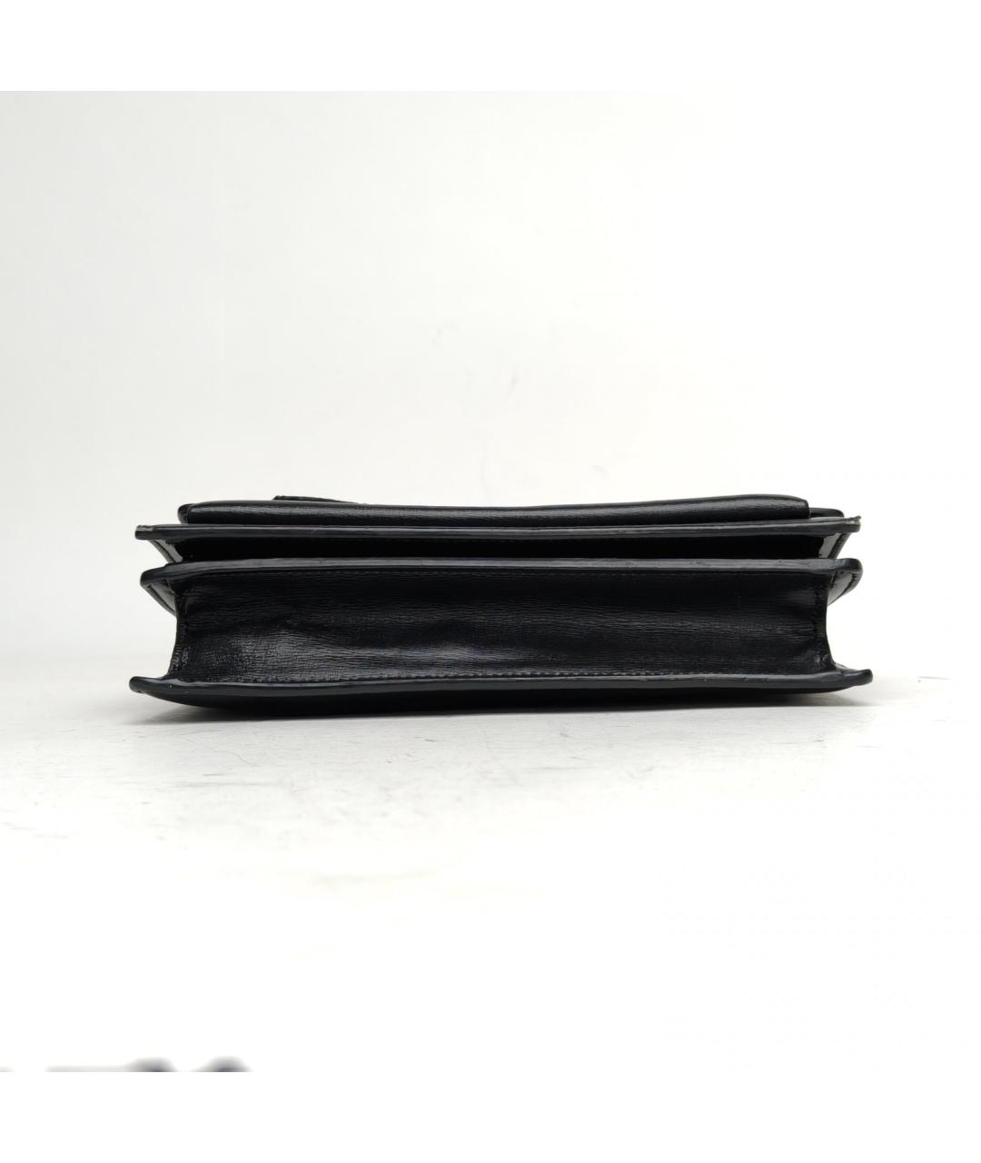 SAINT LAURENT Черная кожаная сумка через плечо, фото 6