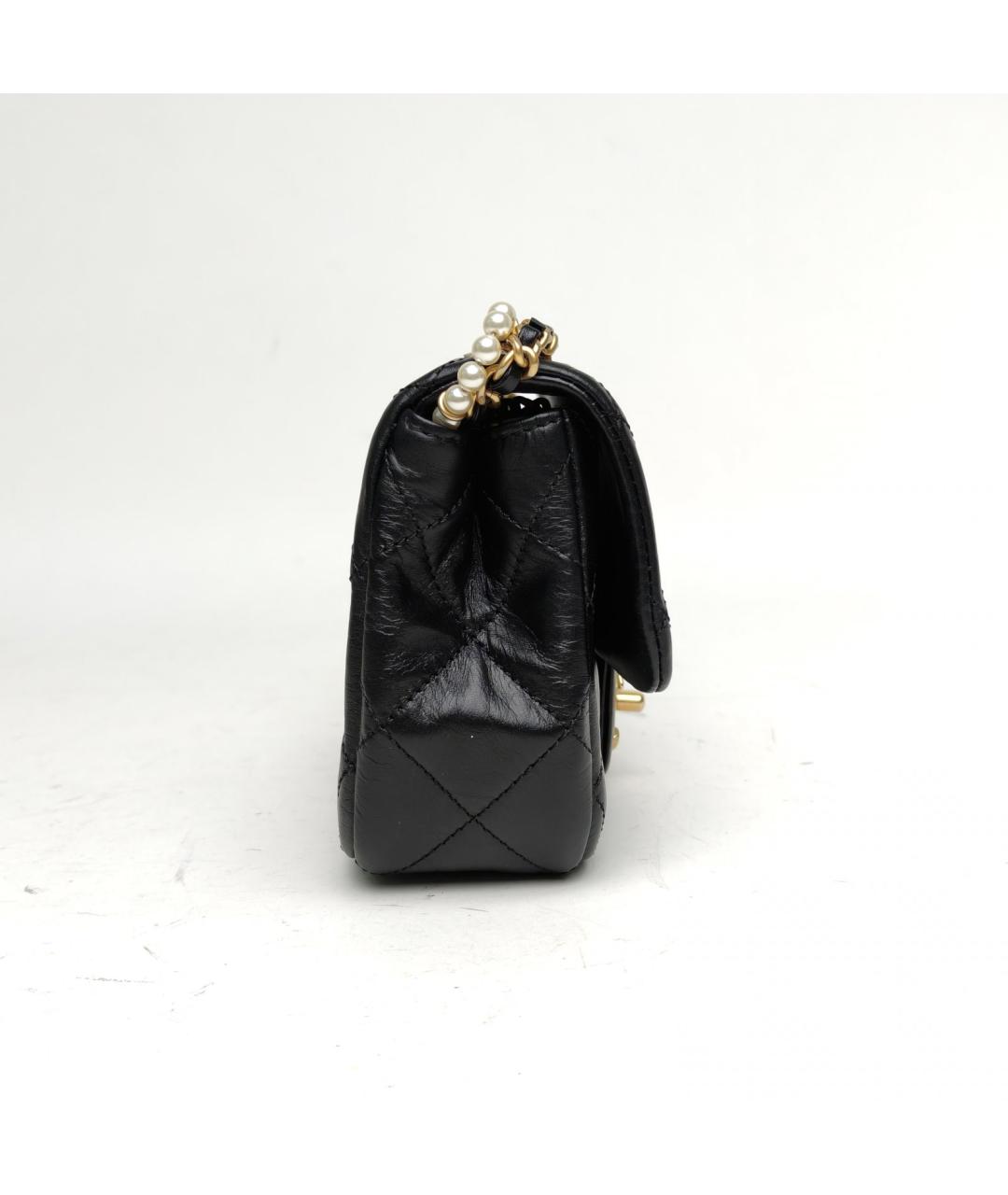 CHANEL Черная кожаная сумка через плечо, фото 5