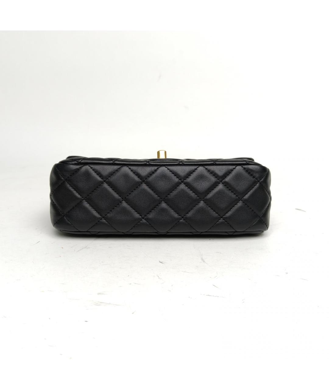 CHANEL Черная кожаная сумка через плечо, фото 6