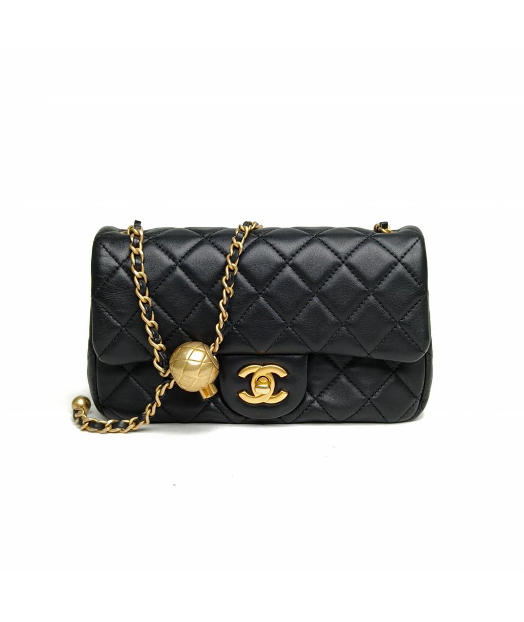 CHANEL Черная кожаная сумка через плечо, фото 2
