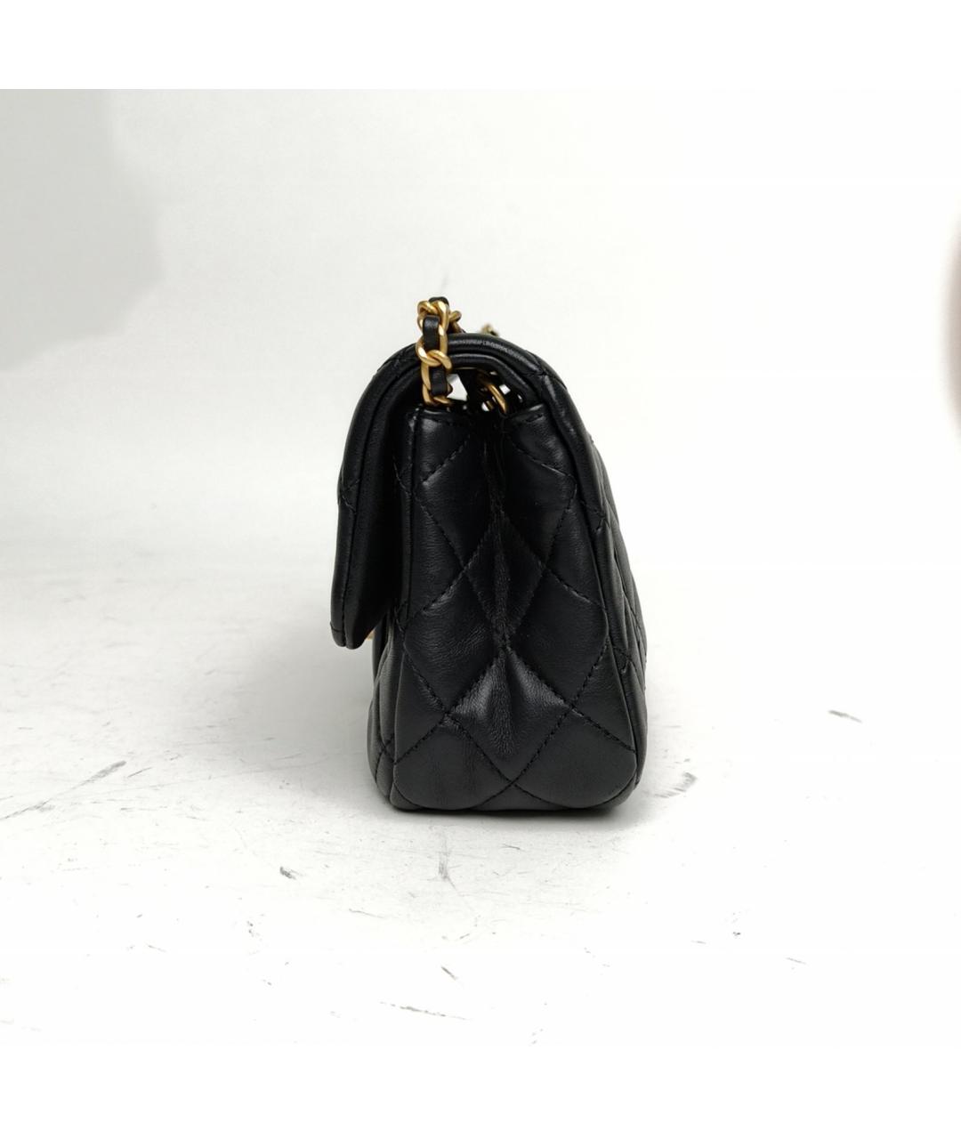 CHANEL Черная кожаная сумка через плечо, фото 3