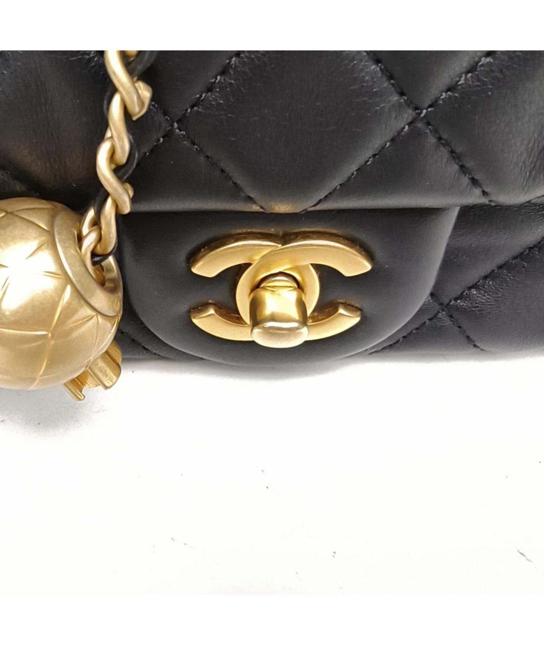 CHANEL Черная кожаная сумка через плечо, фото 7