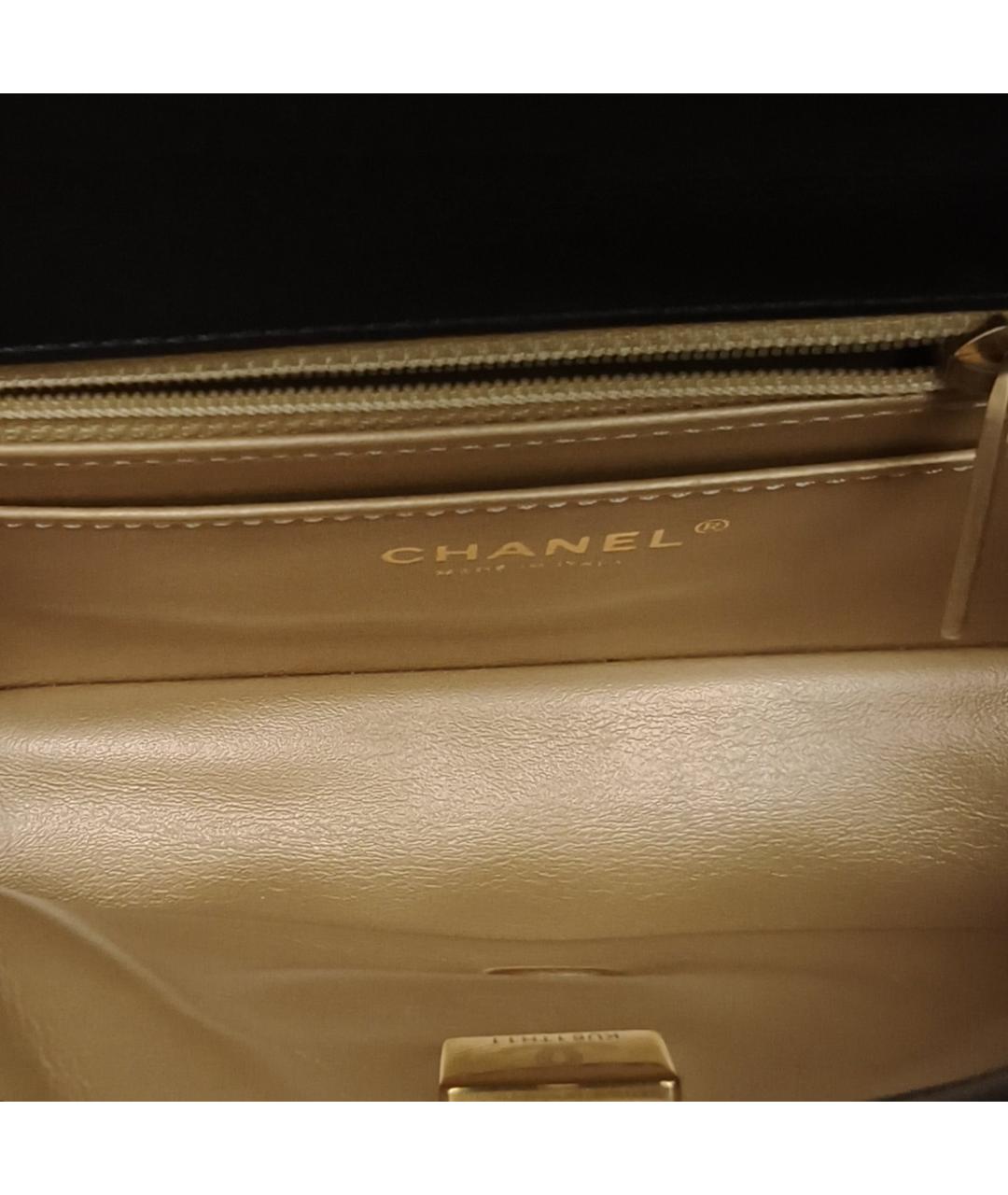 CHANEL Черная кожаная сумка через плечо, фото 8