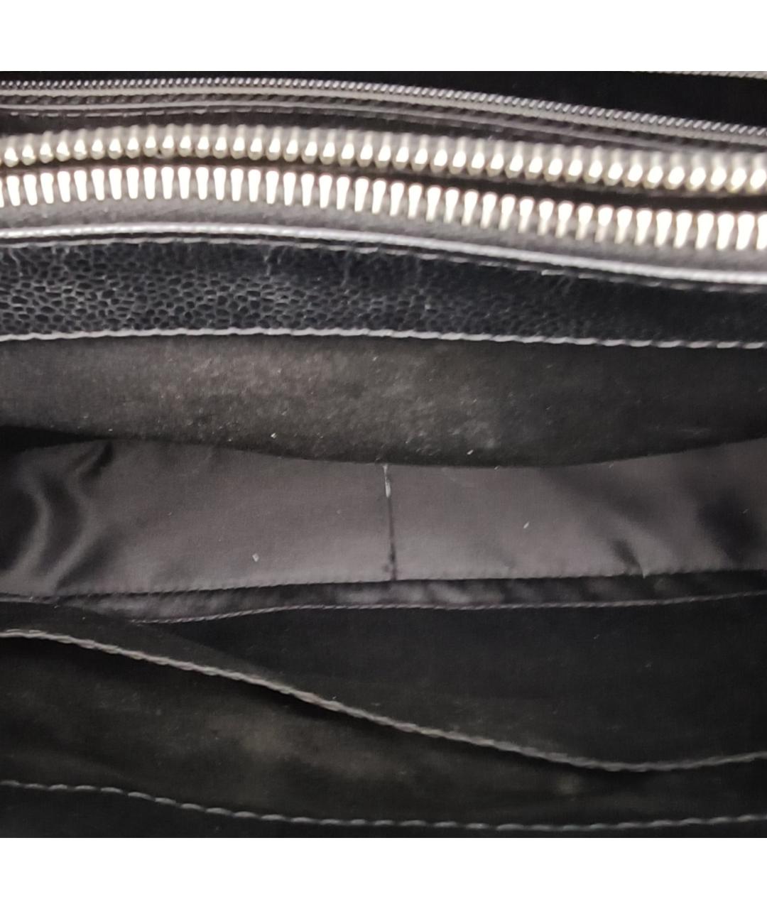 CHANEL Черная кожаная сумка тоут, фото 7