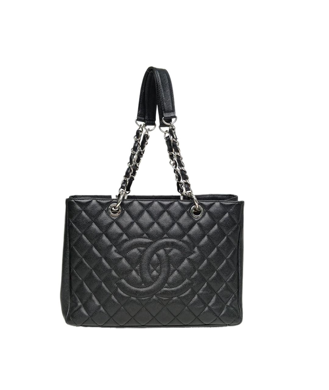 CHANEL Черная кожаная сумка тоут, фото 1