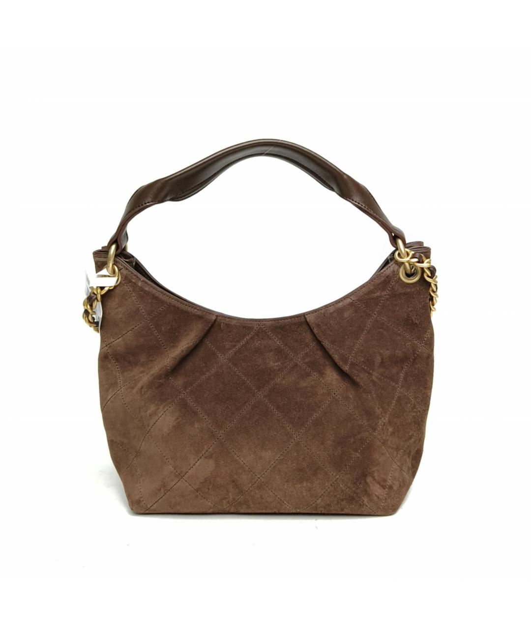 CHANEL Коричневая замшевая сумка через плечо, фото 3
