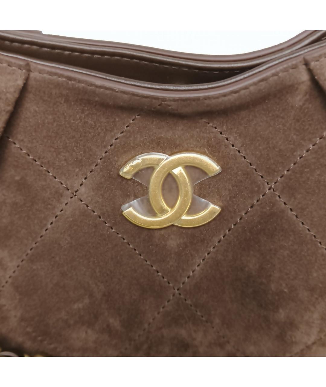 CHANEL Коричневая замшевая сумка через плечо, фото 6