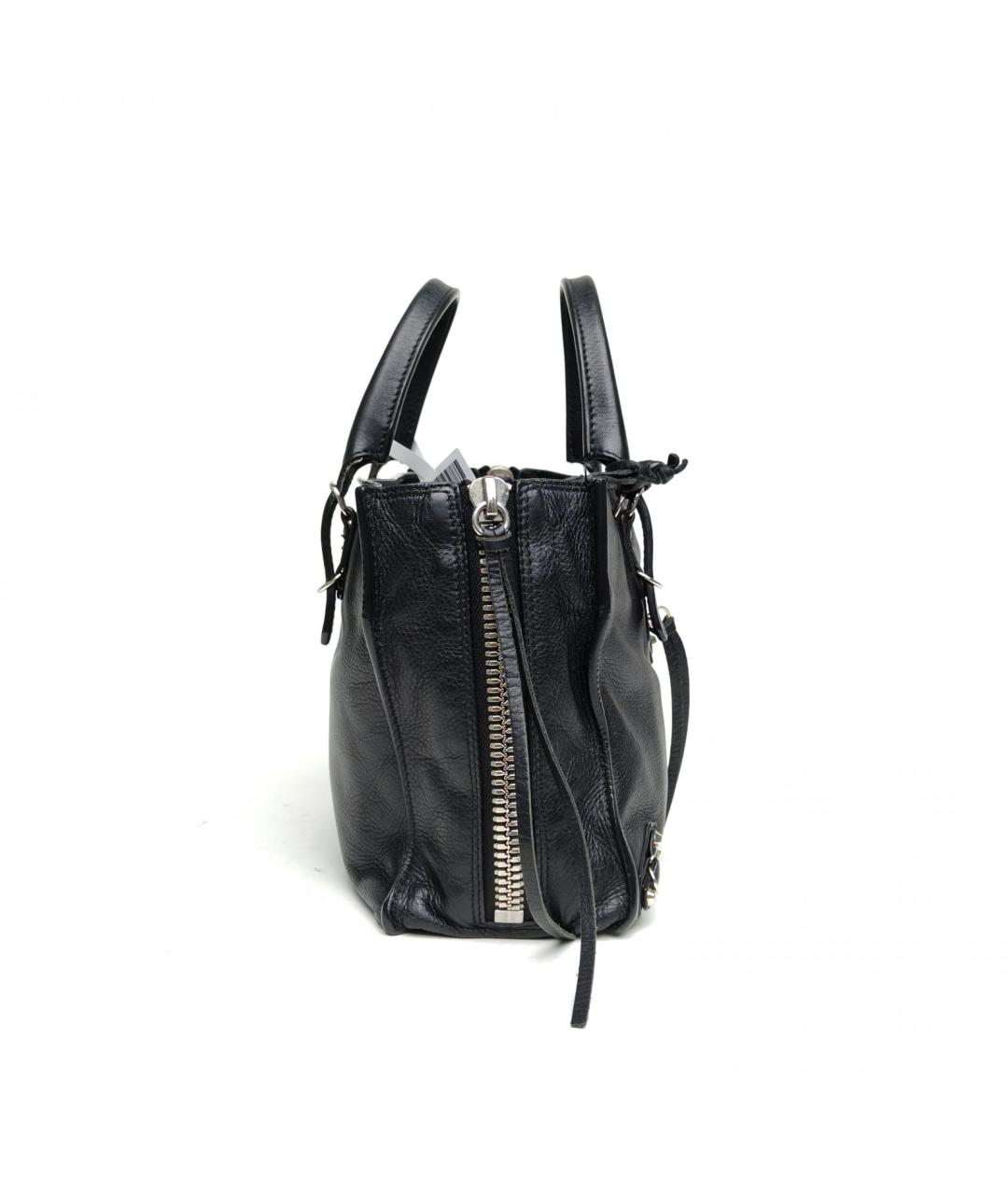 BALENCIAGA Черная кожаная сумка с короткими ручками, фото 5
