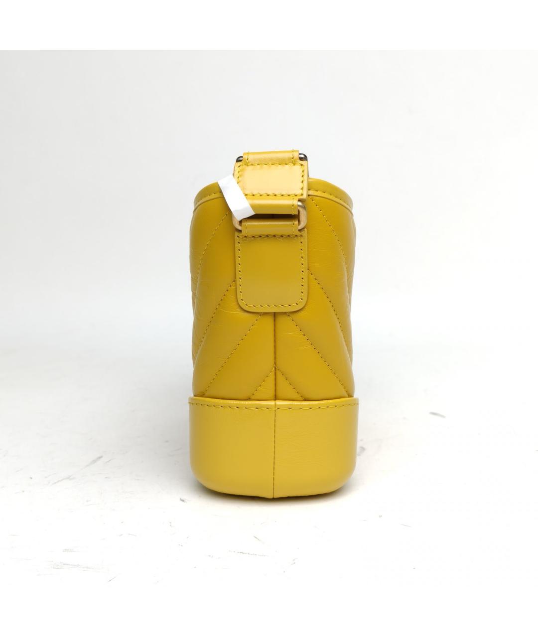 CHANEL Желтая кожаная сумка через плечо, фото 5